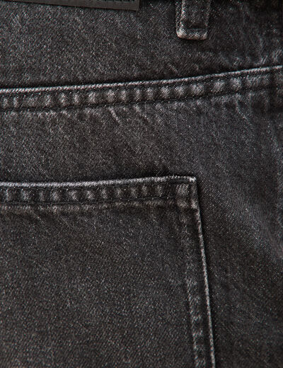 Bermuda en jean coton denim snow noir homme