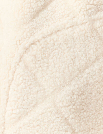 Blouson bouclette creme femme