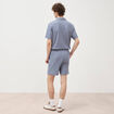 Short droit avec cordon bleu gris homme