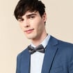 Noeud de papillon bleu marine homme