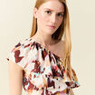 Blouse asymétrique sable femme