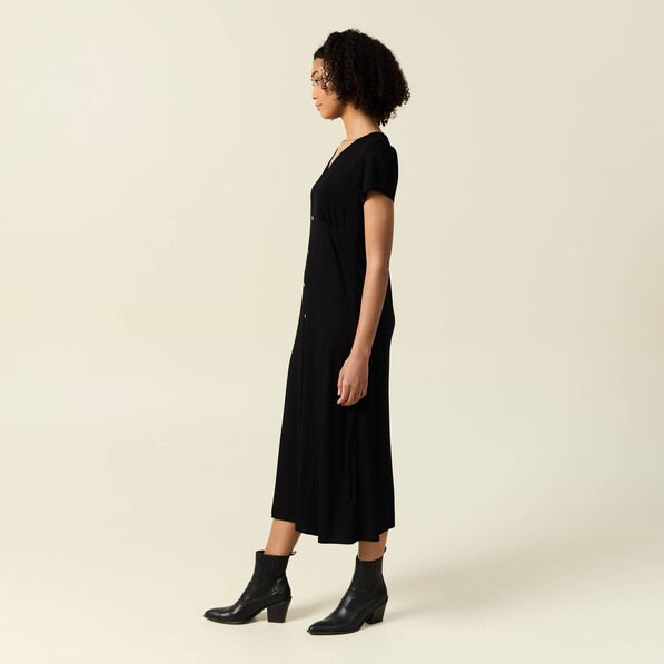 robe longue droite noir femme Robe longue droite noir femme