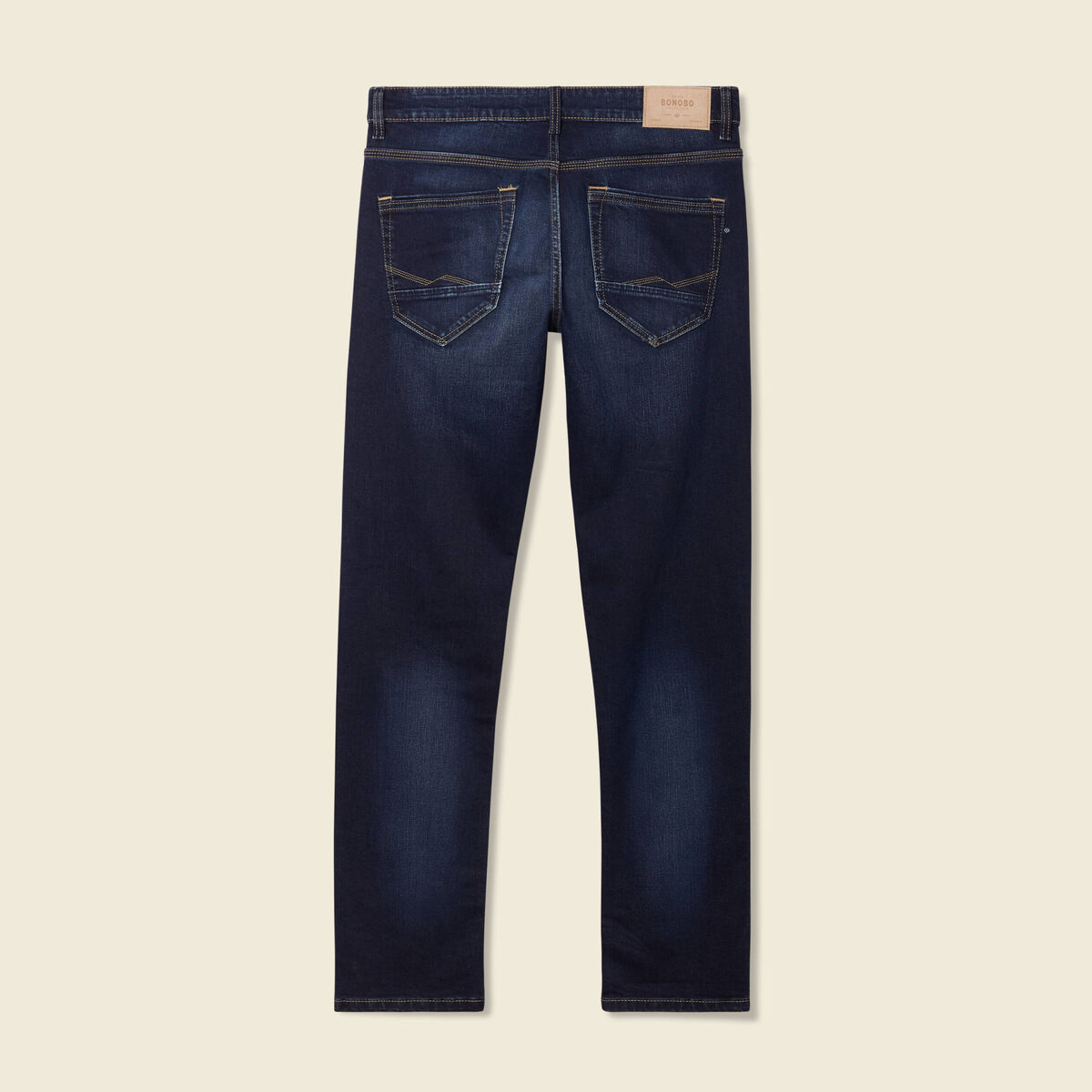 Jeans straight longueur 32 denim brut homme