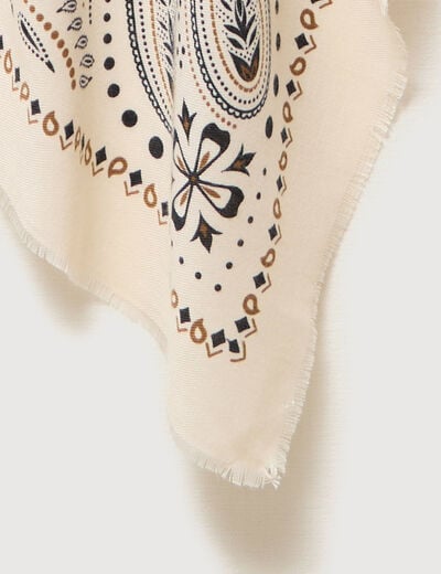 Foulard ecru femme
