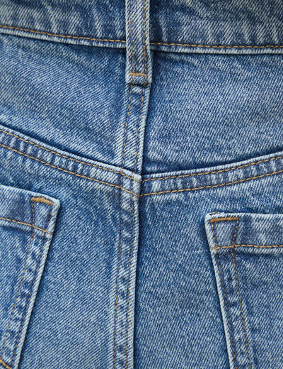Jeans large taille haute denim stone femme
