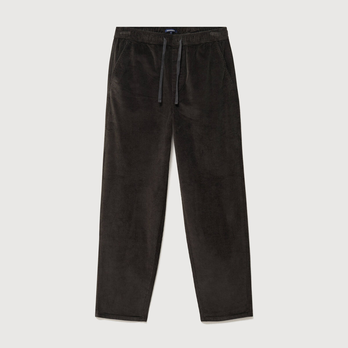Pantalon large en velours vert kaki homme