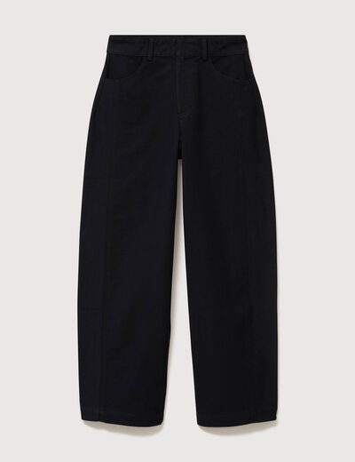 Pantalon coupe regular noir femme