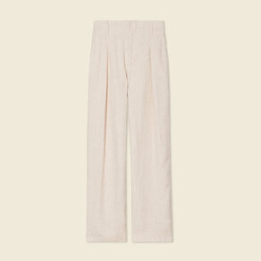 pantalon large taille haute sable femme Pantalon large taille haute sable femme
