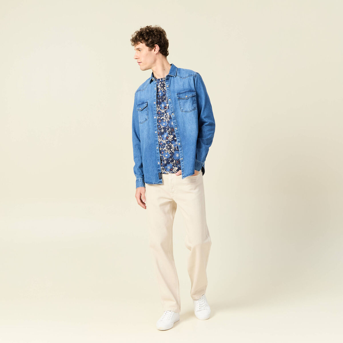 T-shirt manches courtes bleu foncé homme