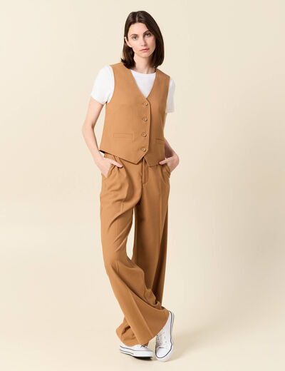 Veston éco-responsable beige femme