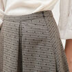 Jupe taille haute gris femme