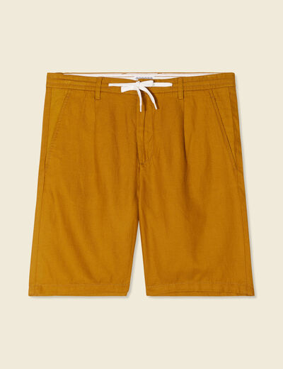 Bermuda droite à coulisse camel homme