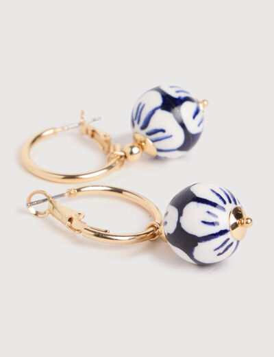Boucles d'oreilles bleu electrique femme