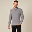 Pull manches longues gris fonc&eacute; homme