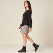 Pull manches longues noir femme