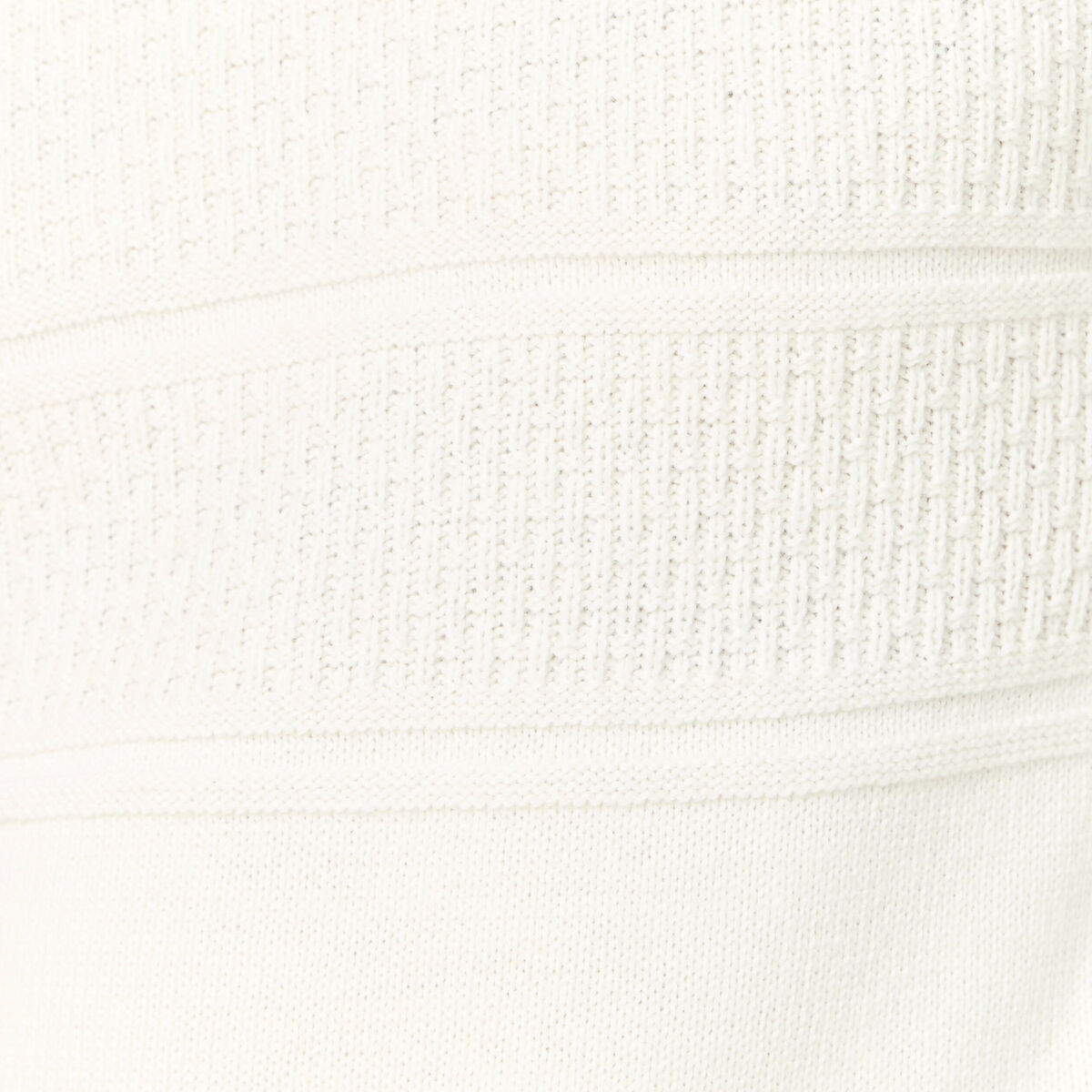 Pull manches longues boutons ecru homme