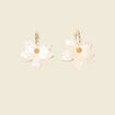 Boucles d'oreilles pendantes creme femme