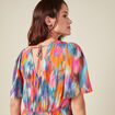Robe longue droite fluide multicolore femme