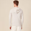 Pull à capuche ecru homme