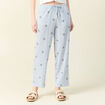 Pantalon droit 7/8ème bleu ciel femme