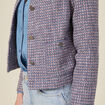 Veste droite éco-responsable bleu femme