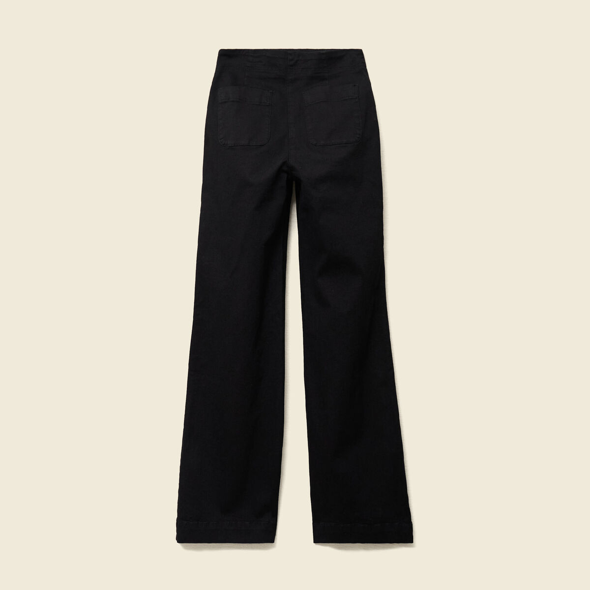 Jeans bootcut taille haute 7/8&egrave;me denim noir femme