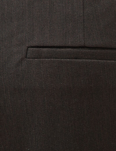 Pantalon large taille standard marron fonc&eacute; femme