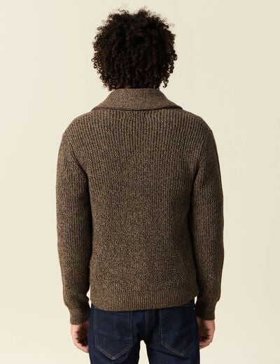 Gilet manches longues marron homme