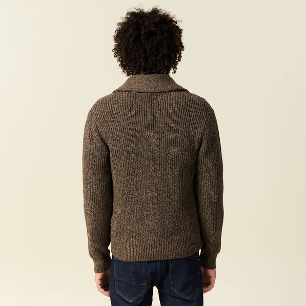 Gilet manches longues marron homme