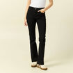 Jeans bootcut taille haute denim noir femme