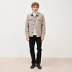 Surchemise boutonn&eacute;e beige homme
