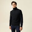 Tricot col montant noir homme