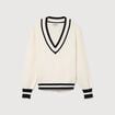 Pull manches longues ecru femme