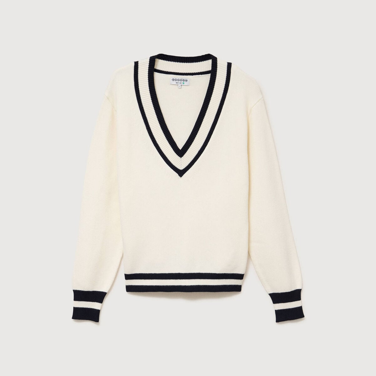 Pull manches longues ecru femme