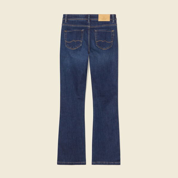 Jeans bootcut denim brut femme
