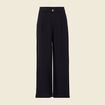 Pantalon large fluide noir femme