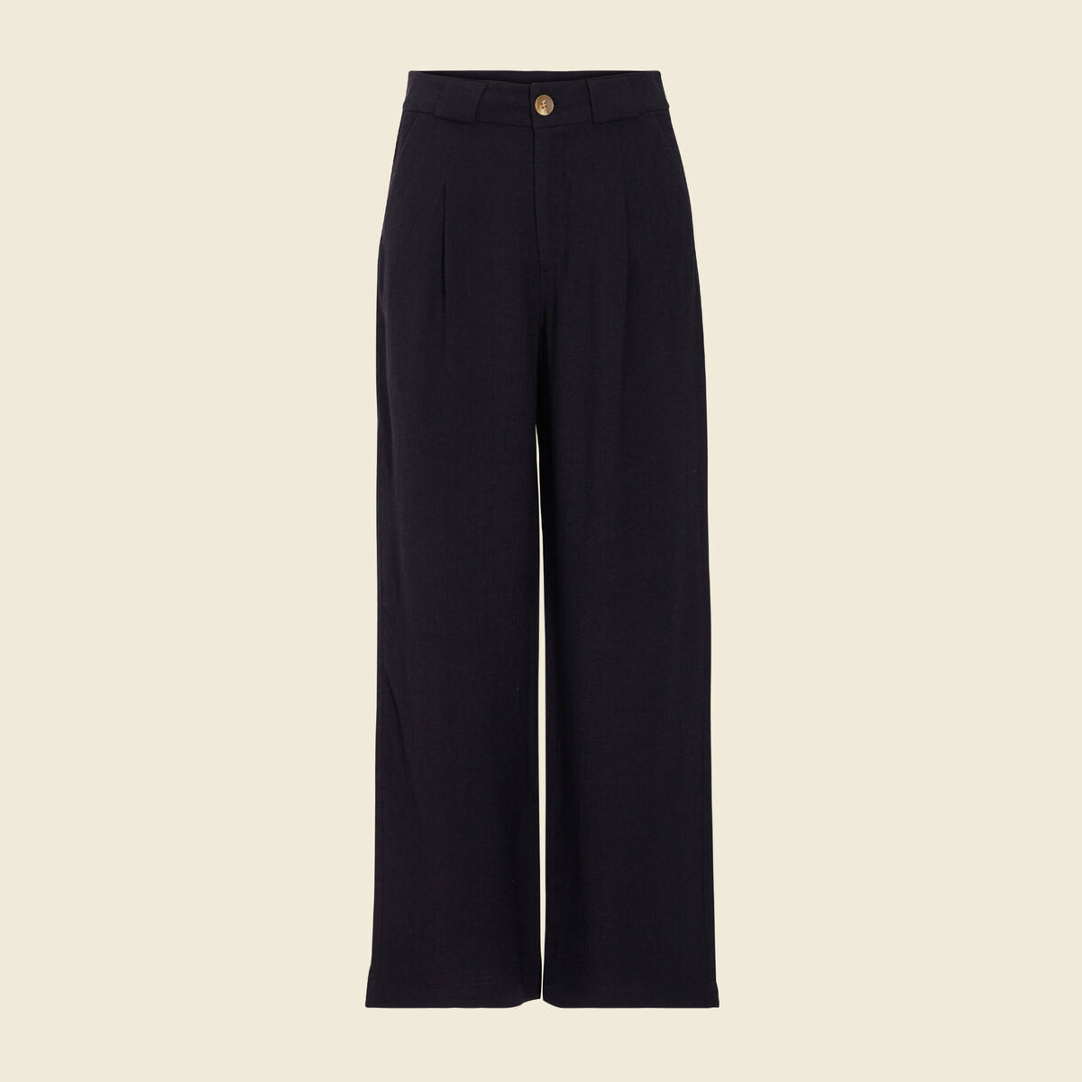 Pantalon large fluide noir femme