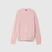 Pull droit col rond manches longues rose pastel homme