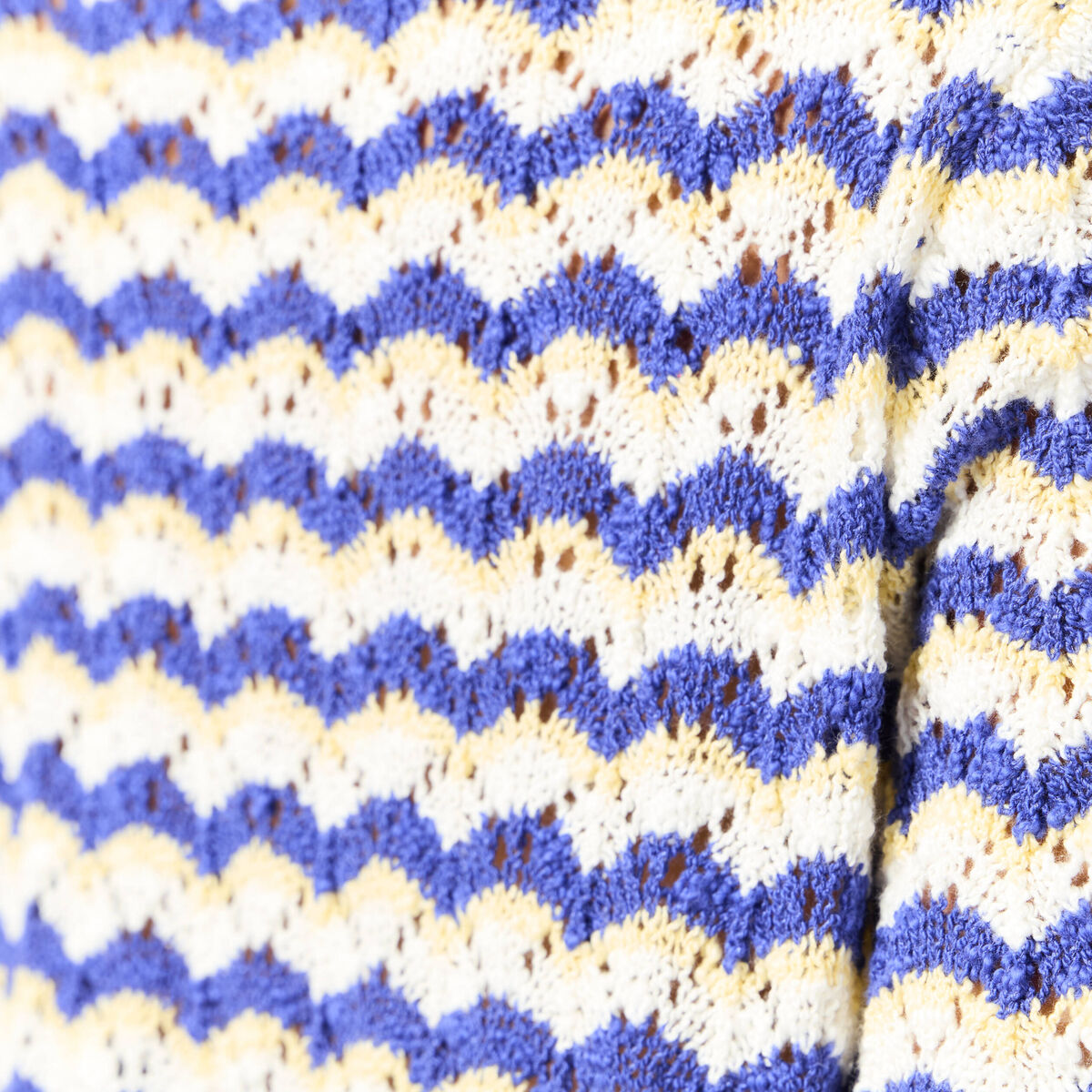 Pull manches courtes bleu electrique femme