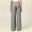 Pantalon large fluide gris femme