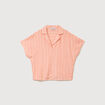 Chemise manches 3/4 orange abricot femme