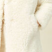 Manteau oversize long effet polaire creme femme