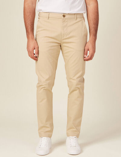 Pantalon slim Instinct chino beige homme