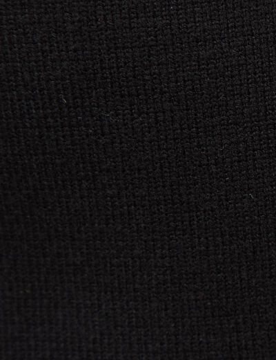 Gilet droit court sans manches col v noir femme