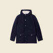 Parka &agrave; capuche bleu marine homme