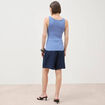 D&eacute;bardeur sans manches bleu lavande femme
