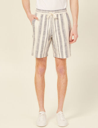 Bermuda large à coulisse ecru homme
