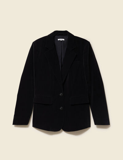 Veste blazer velours noir femme