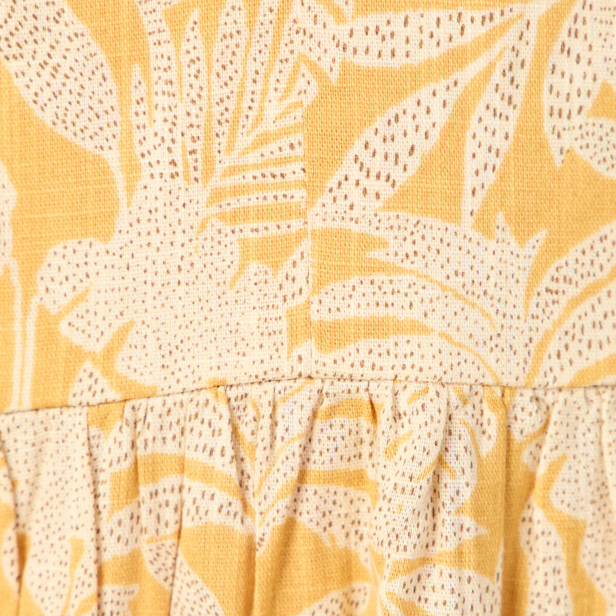 Robe longue évasée bretelles jaune femme