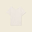 T-shirt manches courtes creme femme
